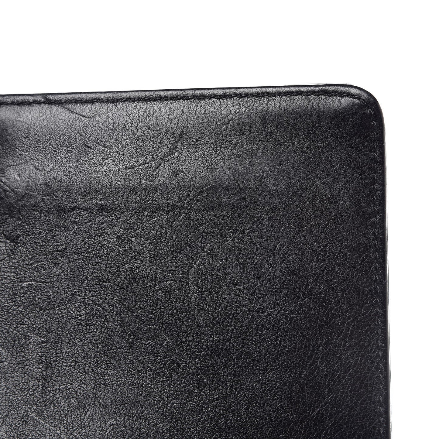 Calfskin Double Stitch Medium Boy Flap Black