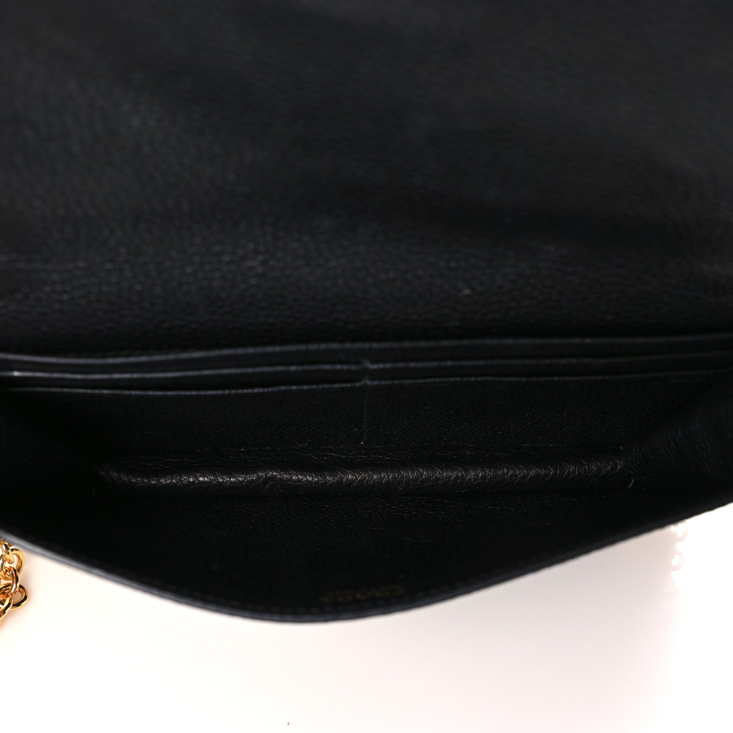 Prada Vitello Daino Metal Chain Wallet Black 5 of 10