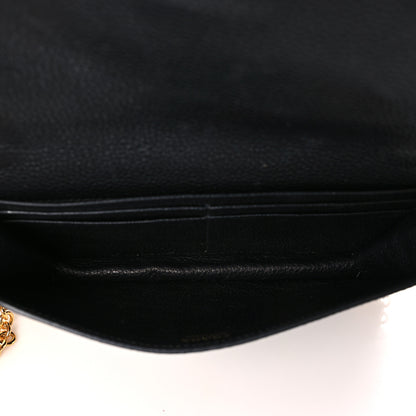 Prada Vitello Daino Metal Chain Wallet Black 5 of 10