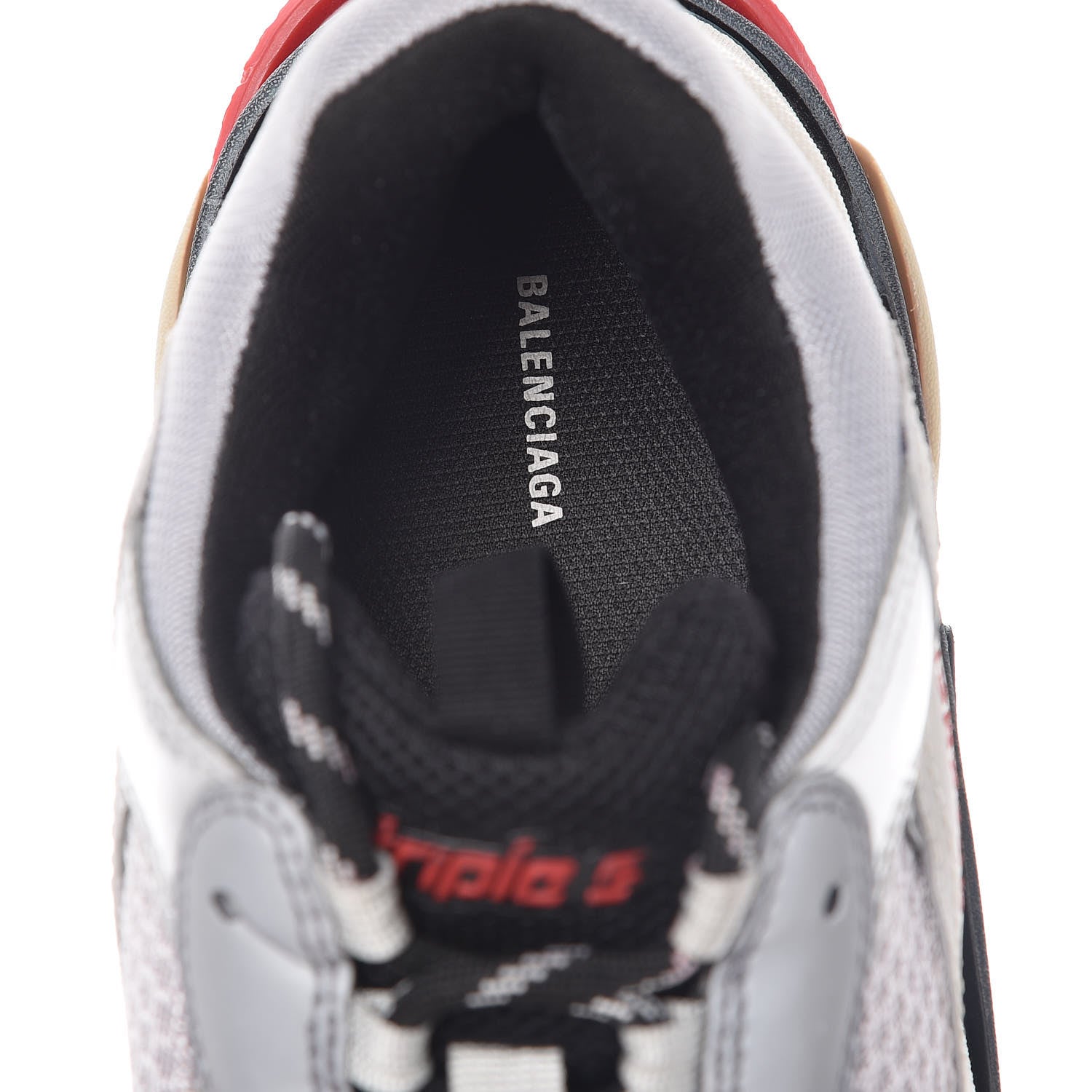 Balenciaga Mesh Nubuck Mens Triple S Sneakers 44 Black Argent 7 of 8