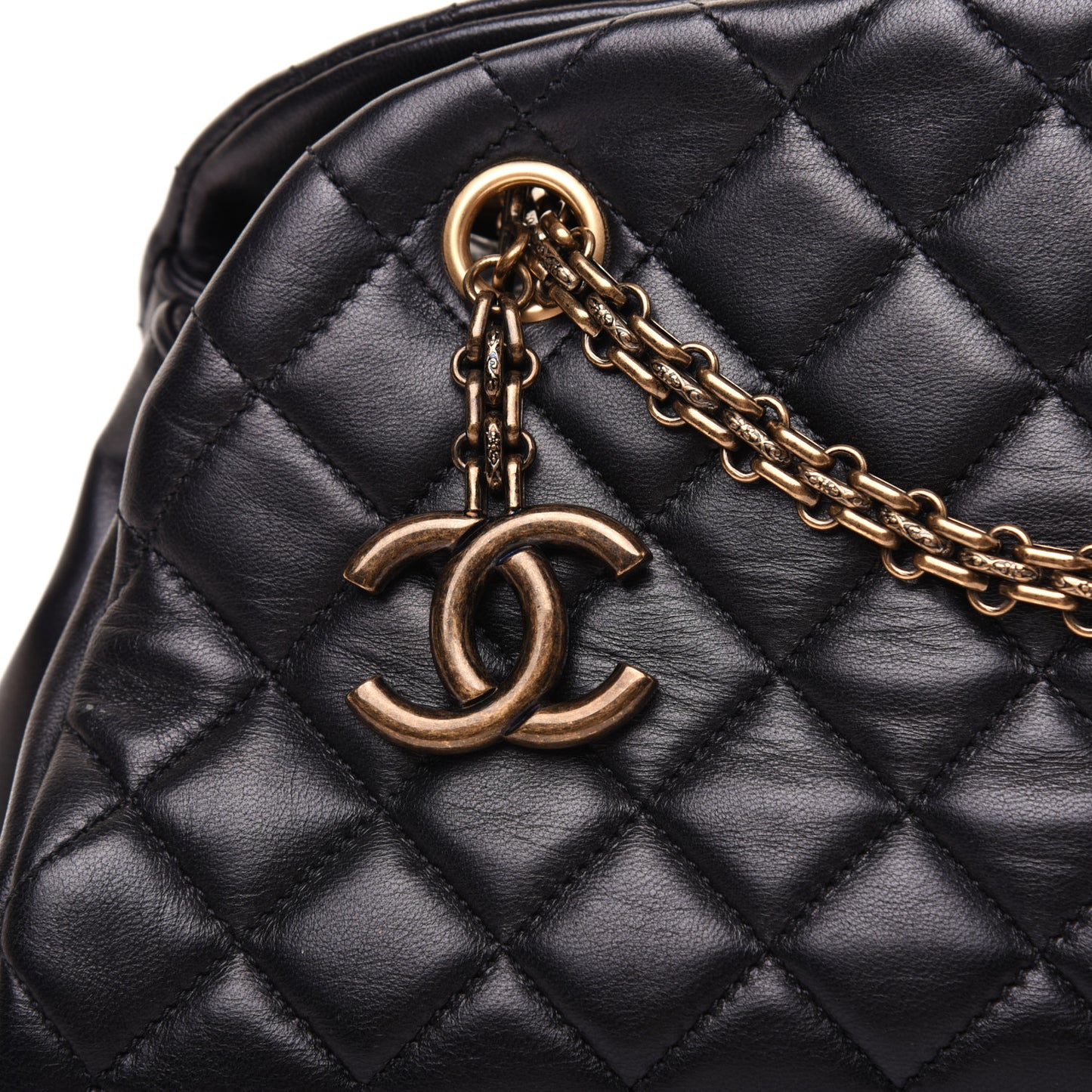 Lambskin Quilted Medium Just Mademoiselle Black