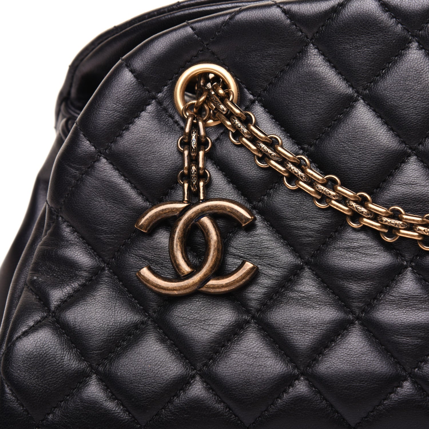 Chanel Lambskin Quilted Medium Just Mademoiselle Black 19 of 19