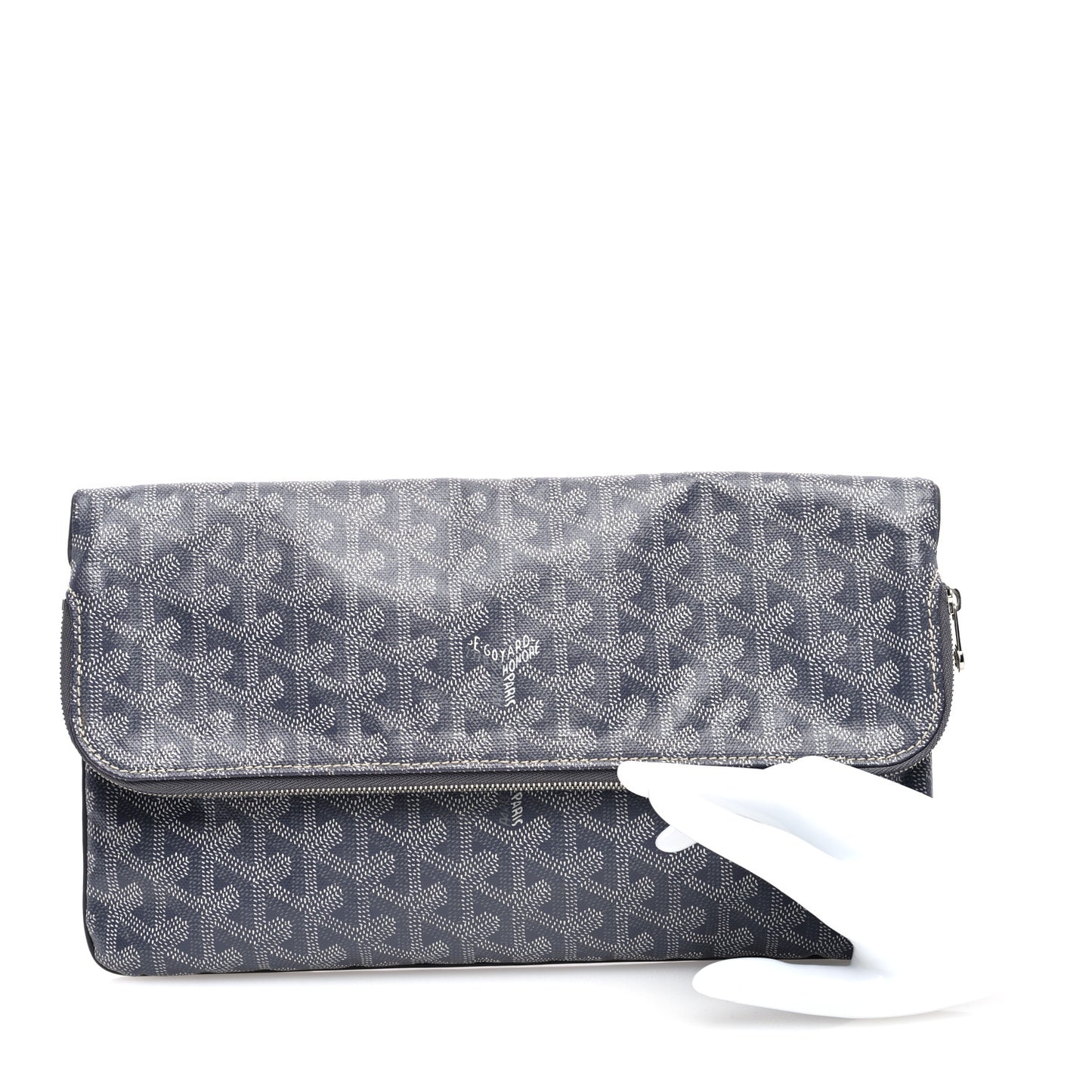 Goyardine Sainte Marie Soft Clutch Grey
