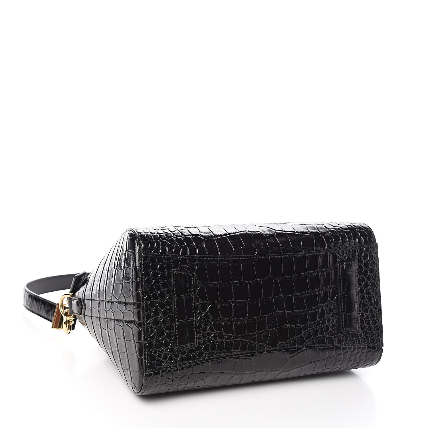 Givenchy Calfskin Crocodile Embossed Small Antigona Black 4 of 10
