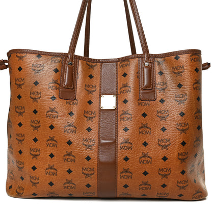 MCM Visetos Large Liz Reversible Shopper Tote Cognac 11 of 24