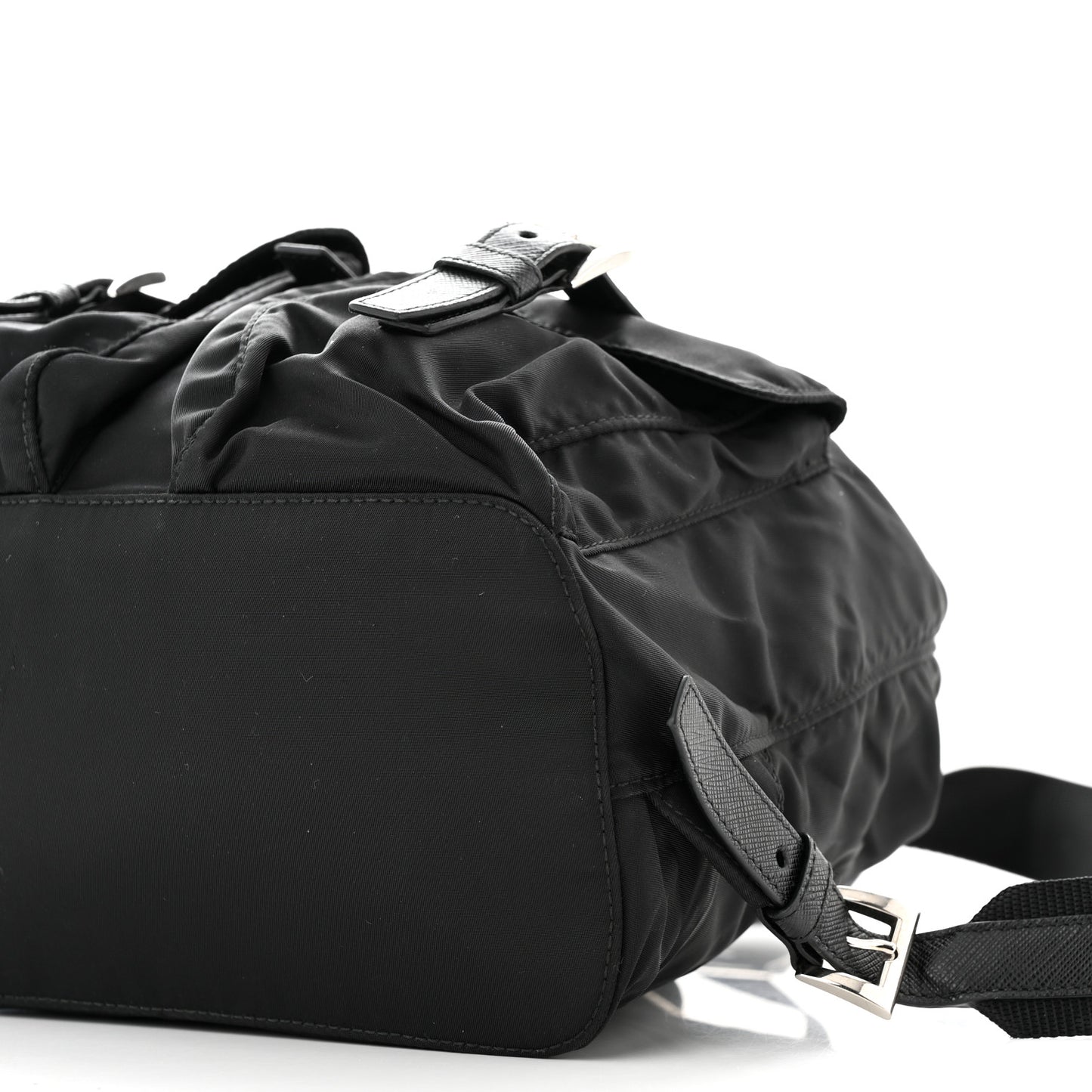 Tessuto Nylon Saffiano Small Backpack Black