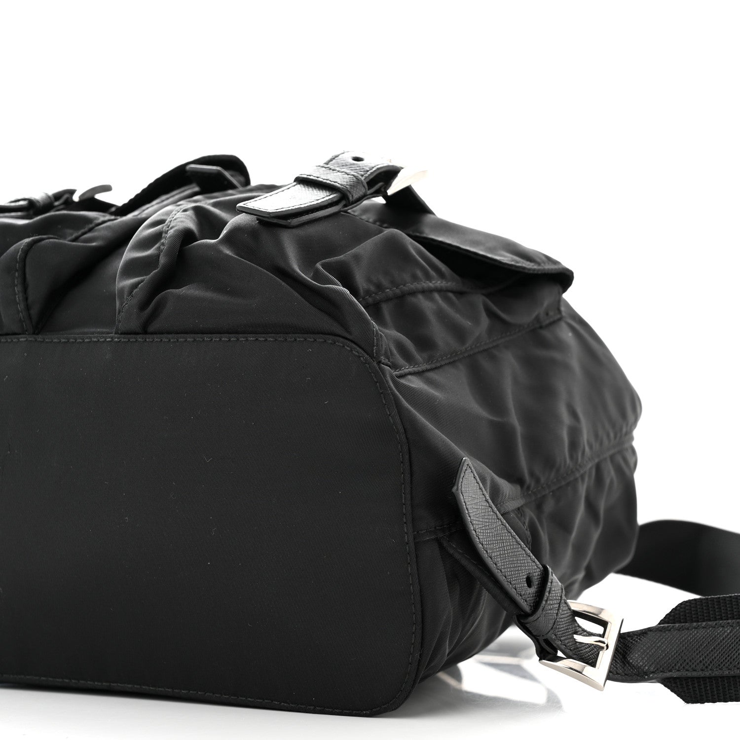 Prada Tessuto Nylon Saffiano Small Backpack Black 10 of 10