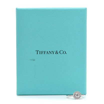 Tiffany Platinum Diamond Round Enchant Flower Ring 49 5 7 of 7