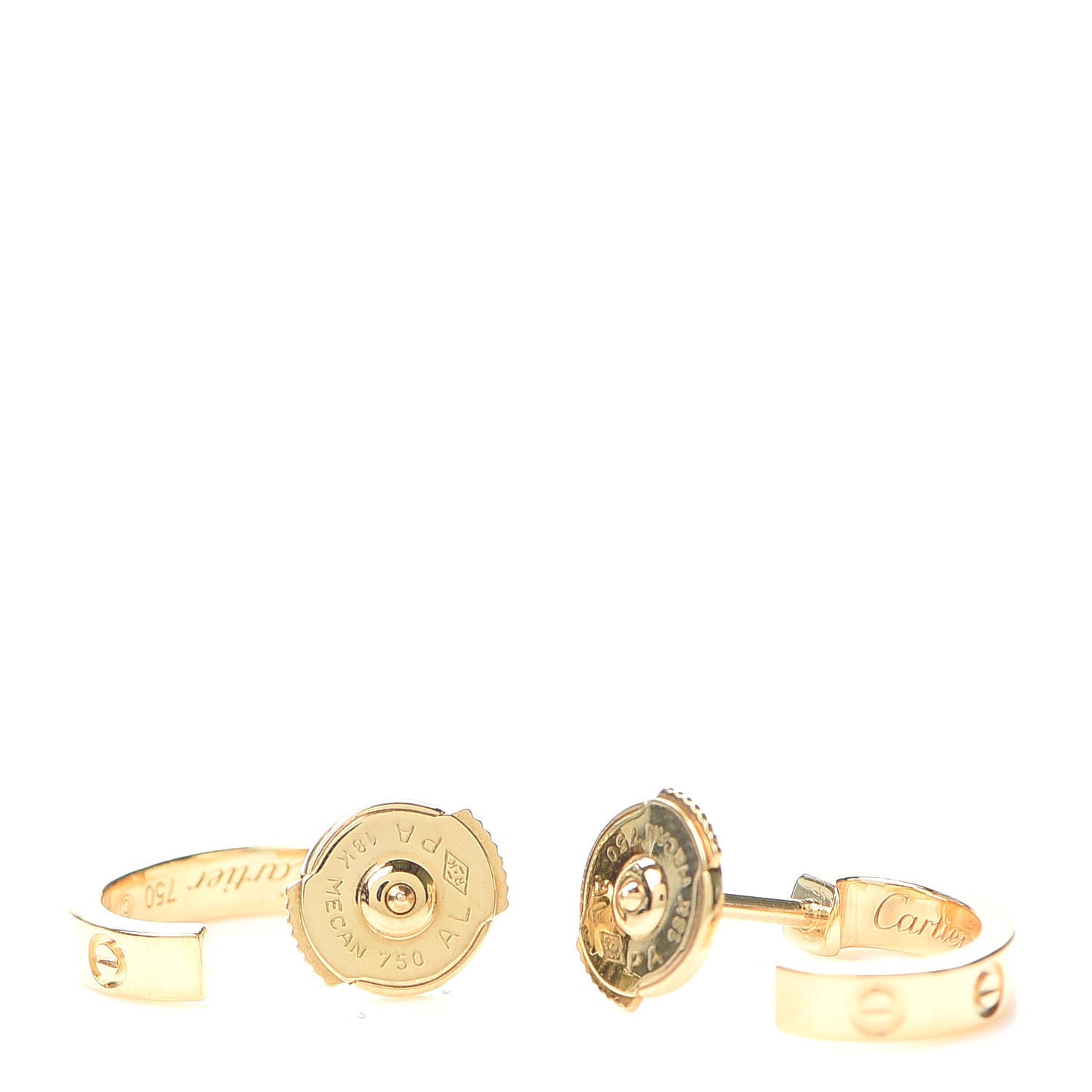18K Yellow Gold Small LOVE Hoop Earrings