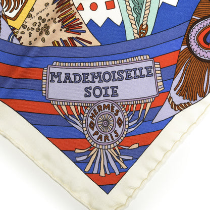 Hermes Silk Mademoiselle Soie Pocket Square Scarf 2 of 3