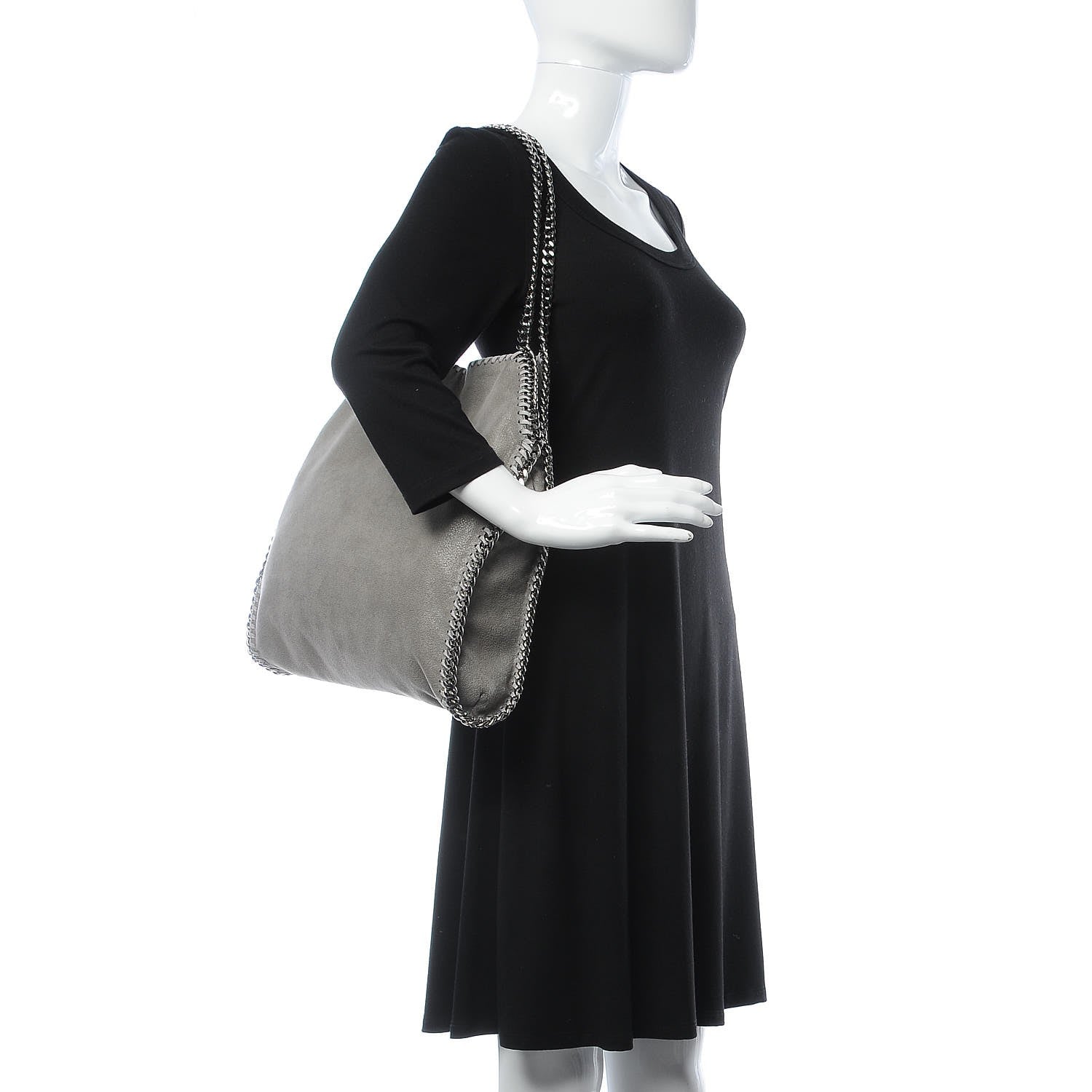 Stella McCartney Shaggy Deer Small Falabella Tote Light Grey 2 of 7