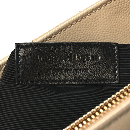 Saint Laurent Grain De Poudre Matelasse Chevron Monogram Shopping Bag Nude Powder 8 of 15