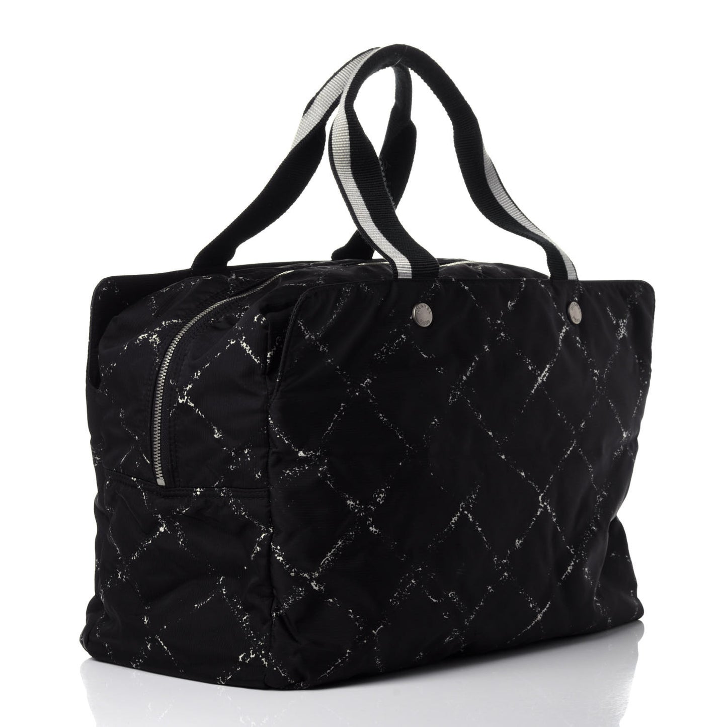 Nylon Travel Duffel Bag Black