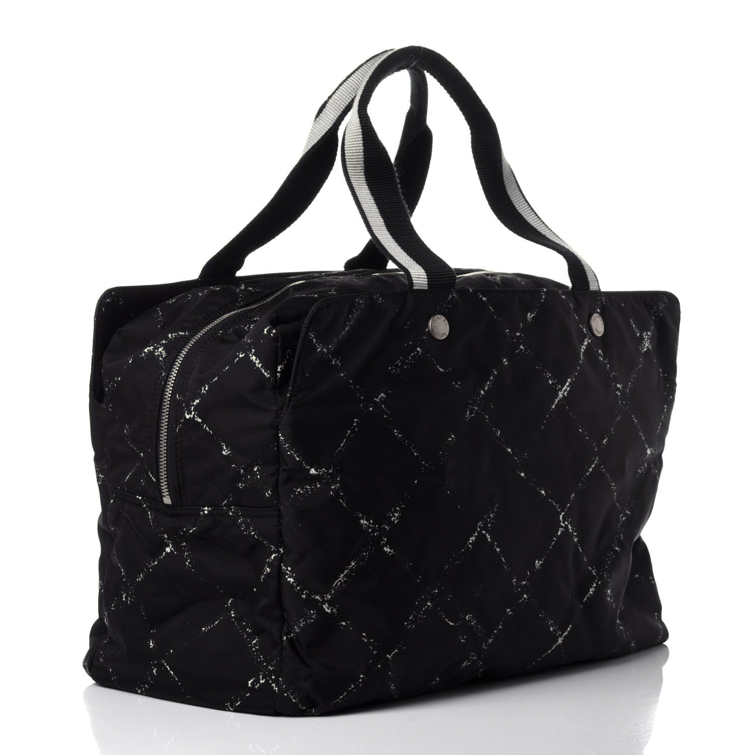 Chanel Nylon Travel Duffel Bag Black 3 of 11
