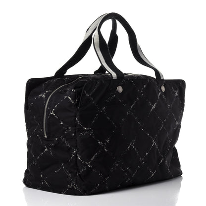Chanel Nylon Travel Duffel Bag Black 3 of 11