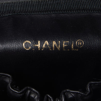 Chanel Lambskin Vanity Cosmetic Case Black 7 of 8