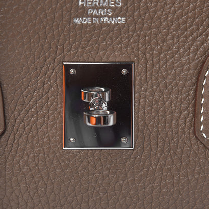Hermes Taurillon Clemence Birkin 35 Etoupe 18 of 30