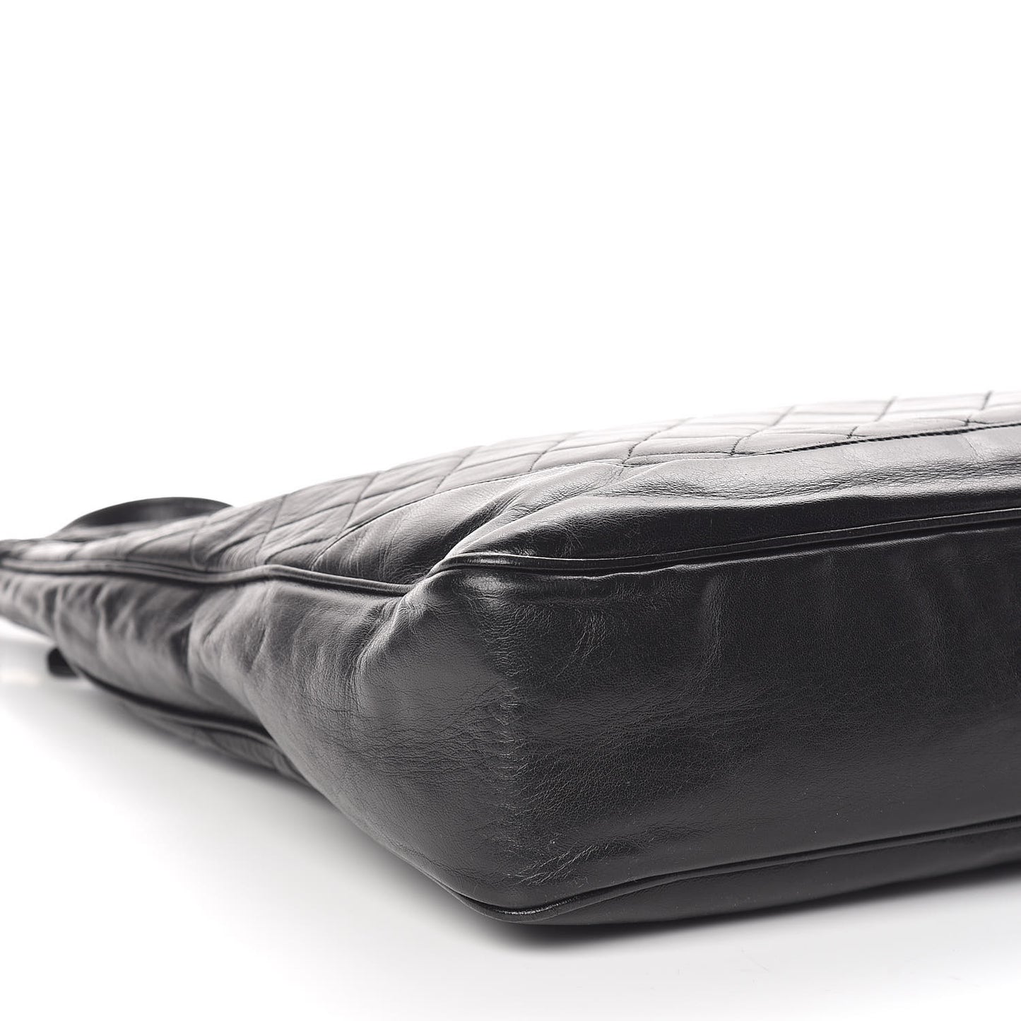 Lambskin Quilted Hobo Black