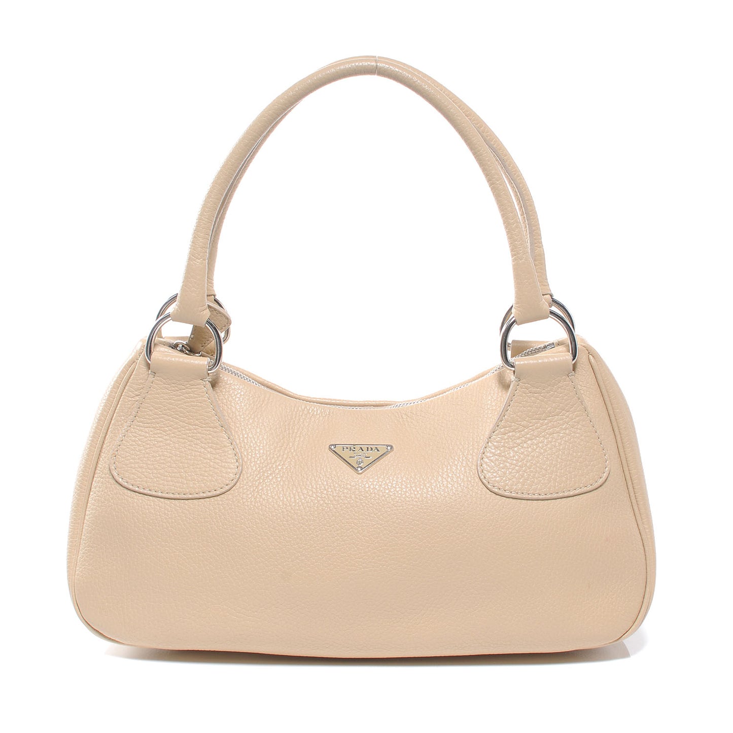 Vitello Daino Box Shoulder Bag Beige