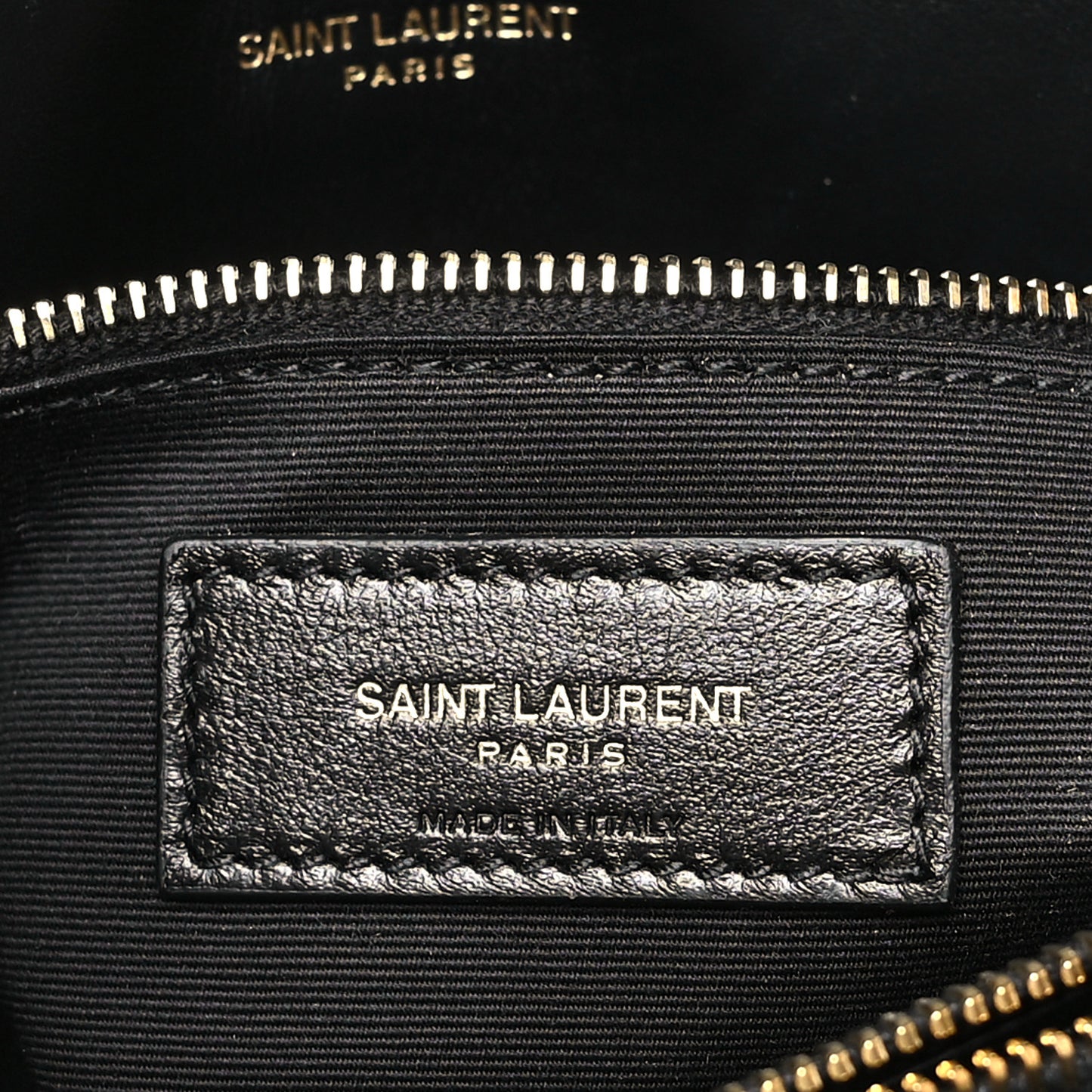 Calfskin Y Quilted Monogram Medium Loulou Chain Satchel Black