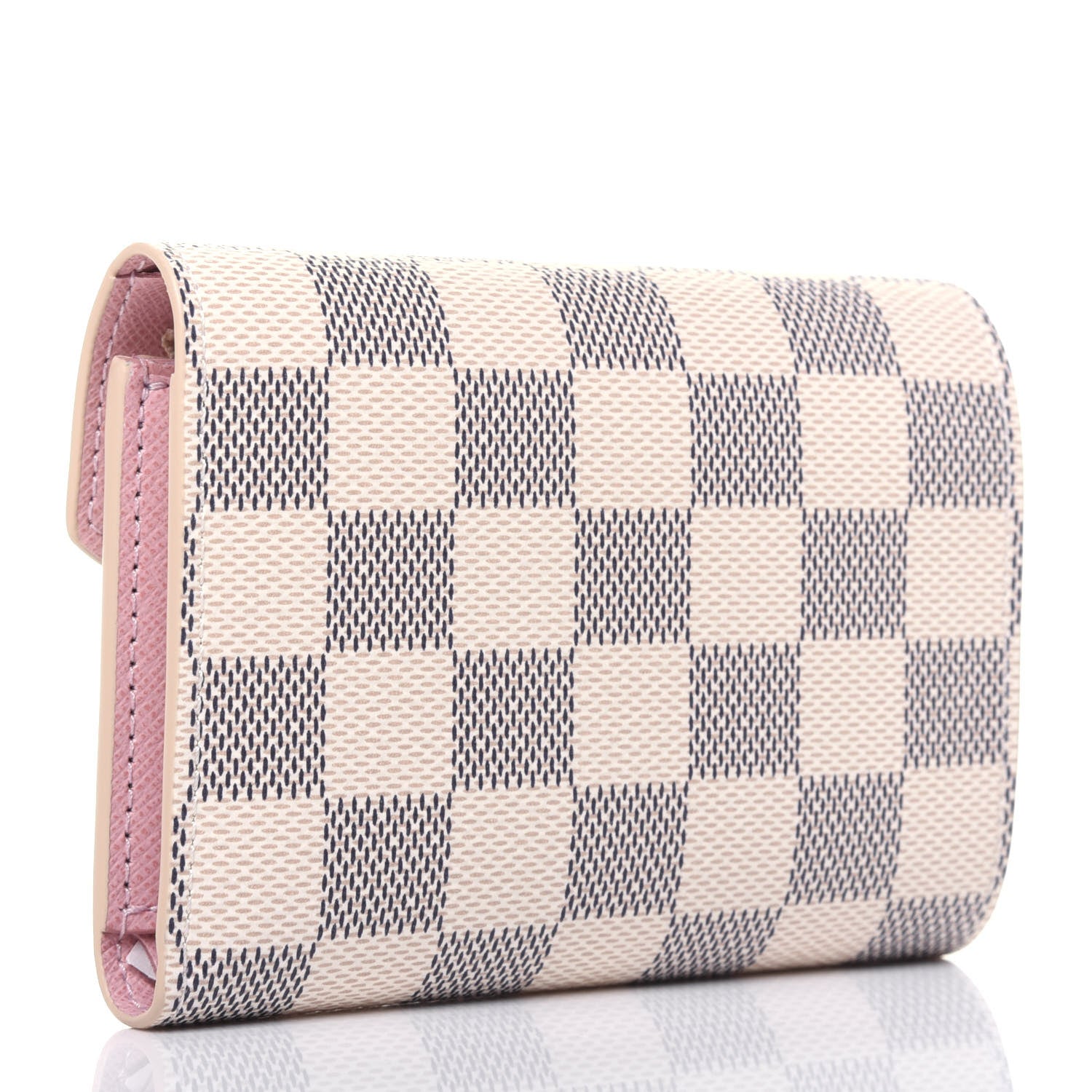 Louis Vuitton Damier Azur Victorine Wallet Rose Ballerine 3 of 9