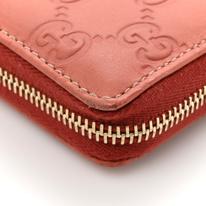 Gucci Guccissima GG Pierce Zip Around Wallet Coral 14 of 18