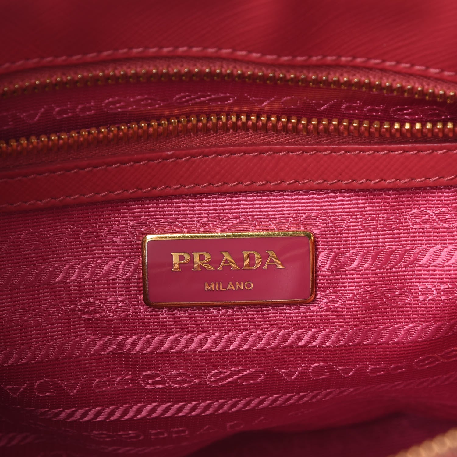 Prada Saffiano Vernice Mini Galleria Double Zip Tote Peonia 8 of 16