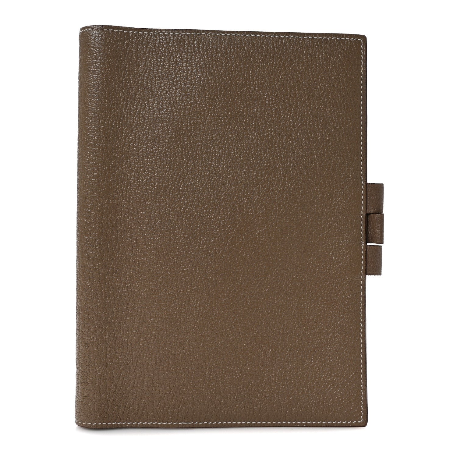 Hermes Chevre Mysore Globe Trotter Agenda Cover PM Etoupe 1 of 7