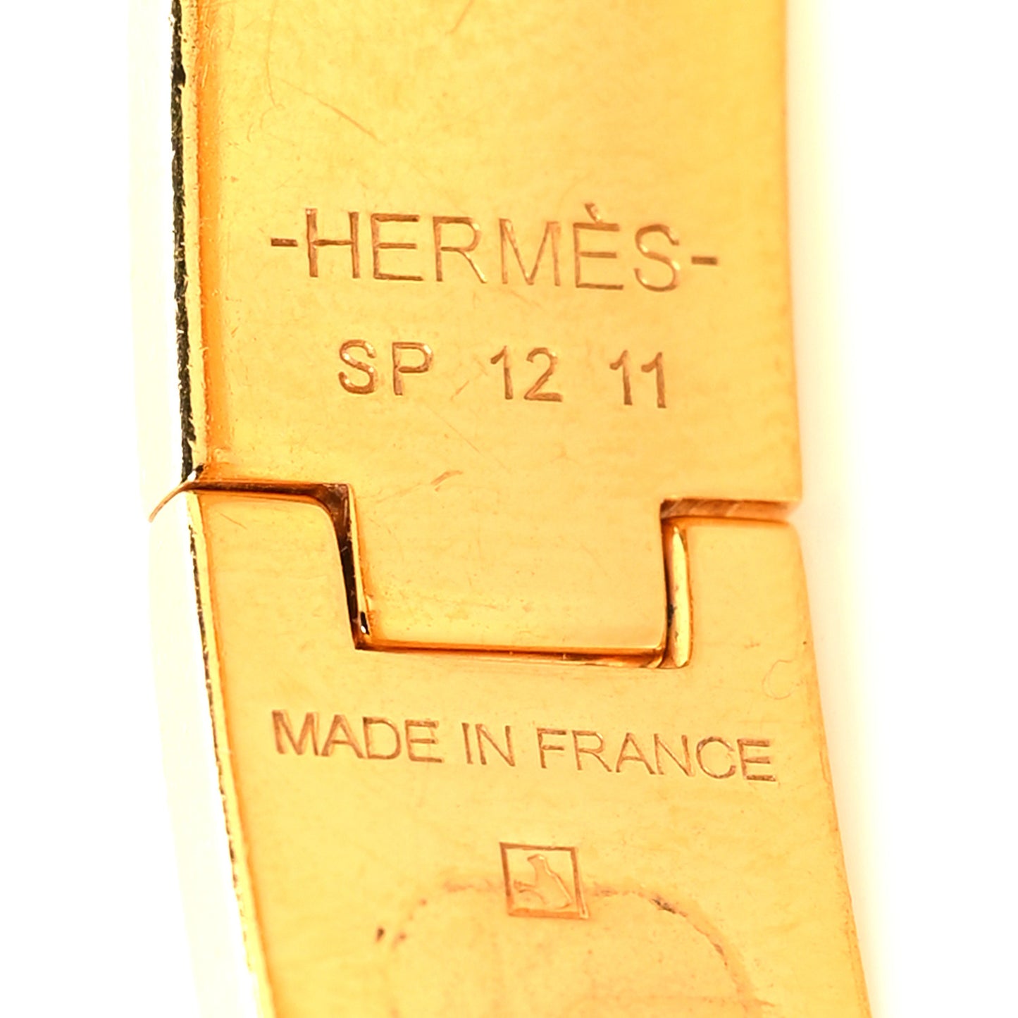 Enamel Narrow Clic Clac H Bracelet PM White