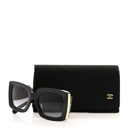 Chanel Acetate Rectangle Sunglasses 5435-A Black 8 of 8