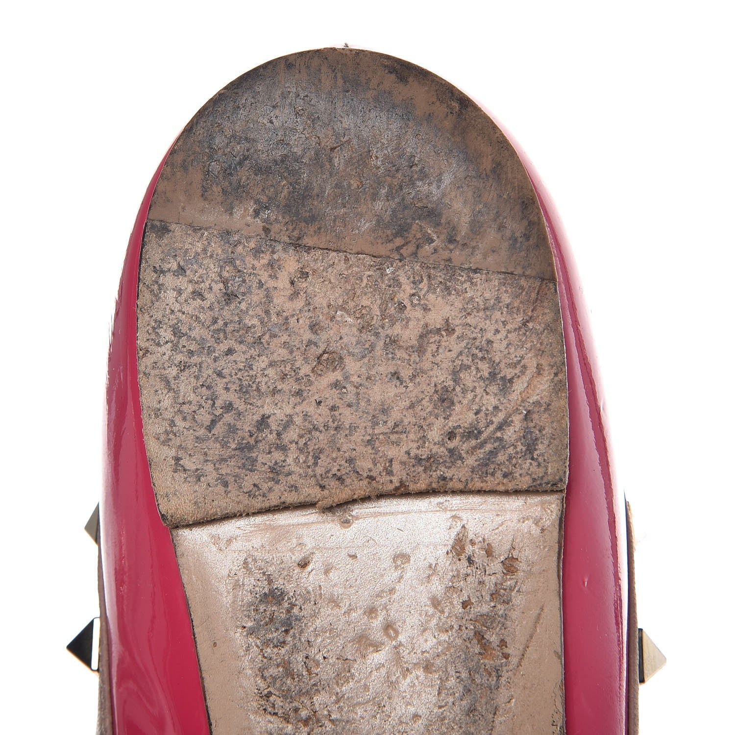 Valentino Garavani Patent Nappa Rockstud Ballerina Flats 38 Framboise Poudre 18 of 21