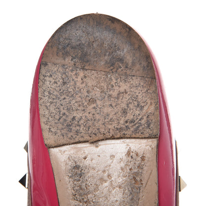 Valentino Garavani Patent Nappa Rockstud Ballerina Flats 38 Framboise Poudre 18 of 21
