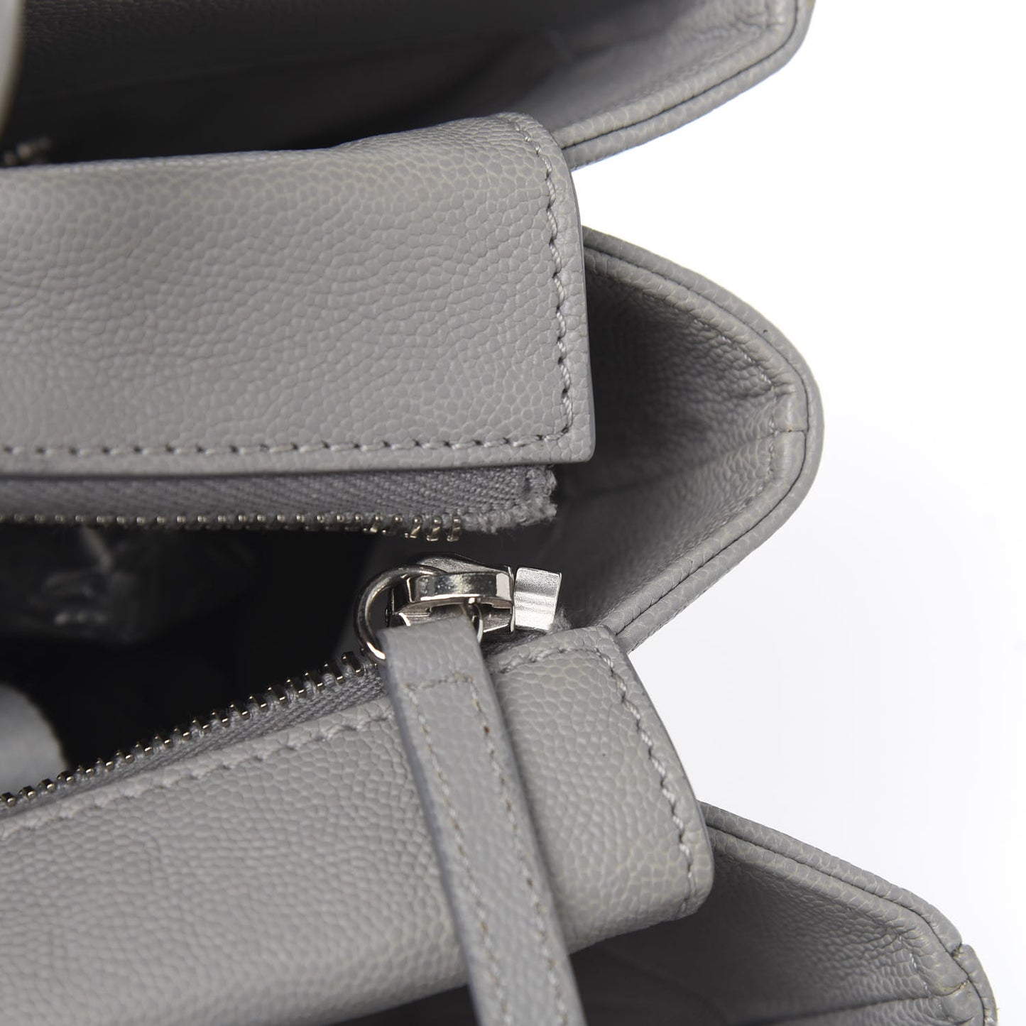 Caviar Quilted Large Urban Companion Top Handle Shopping Tote Grey