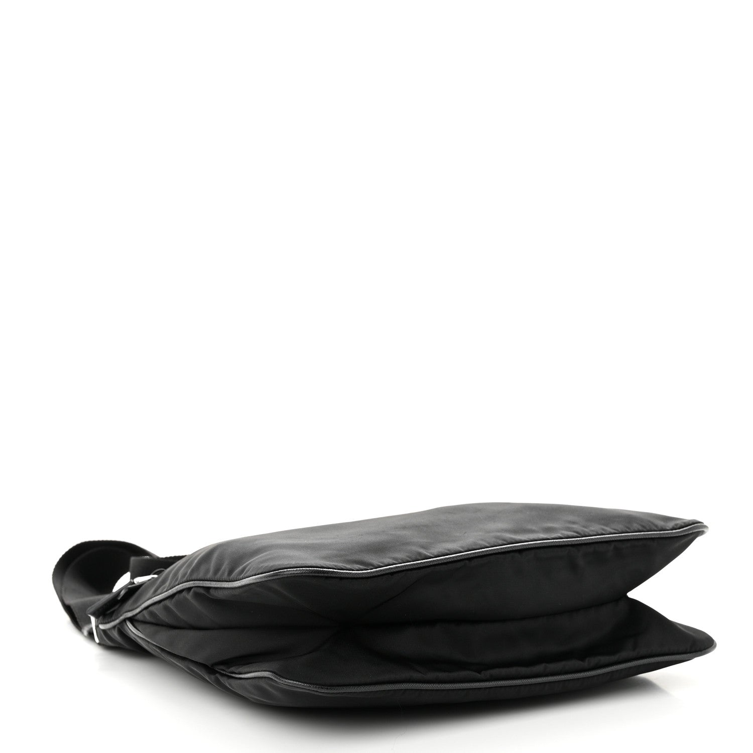 Prada Nylon Vela Flat Messenger Bag Black 4 of 10