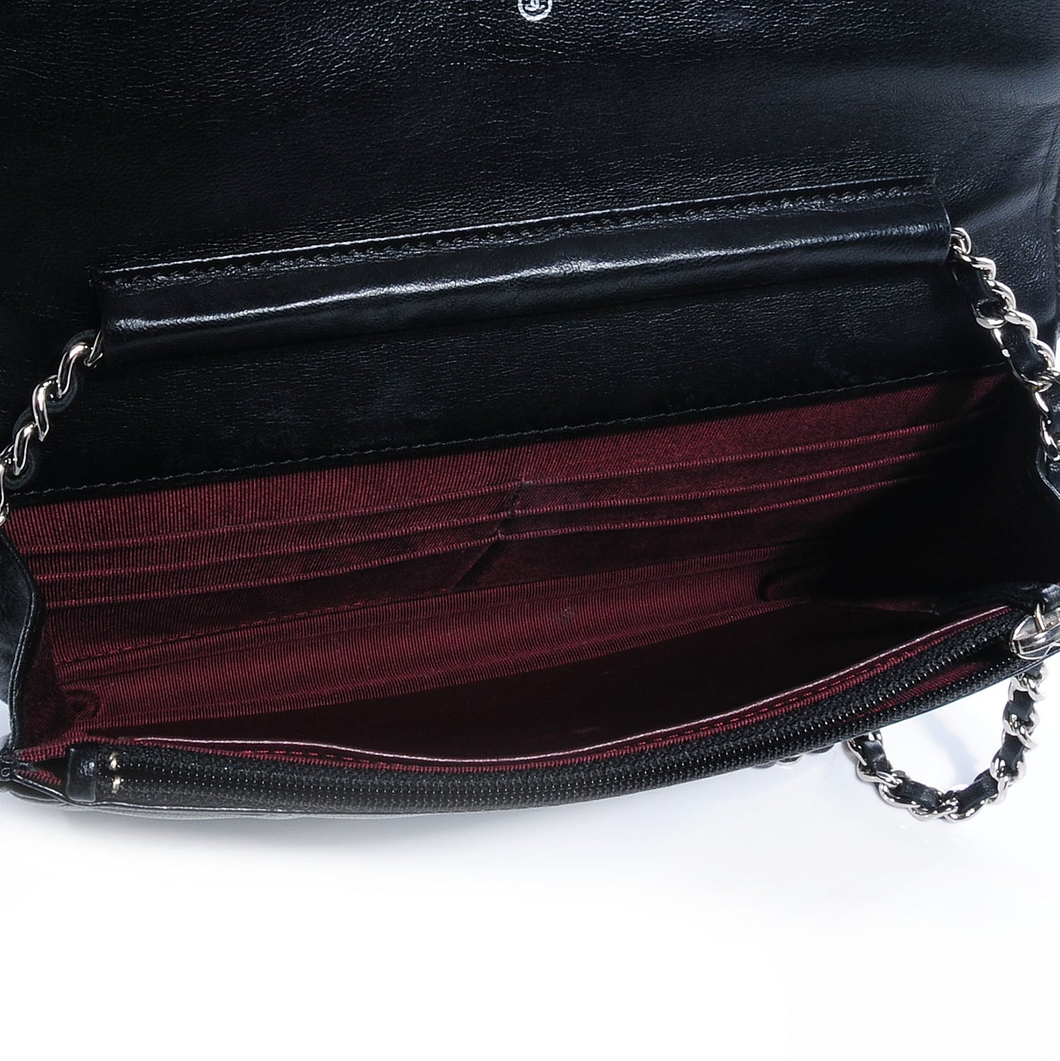 Chanel Lambskin Quilted Wallet On Chain Black 6 of 9
