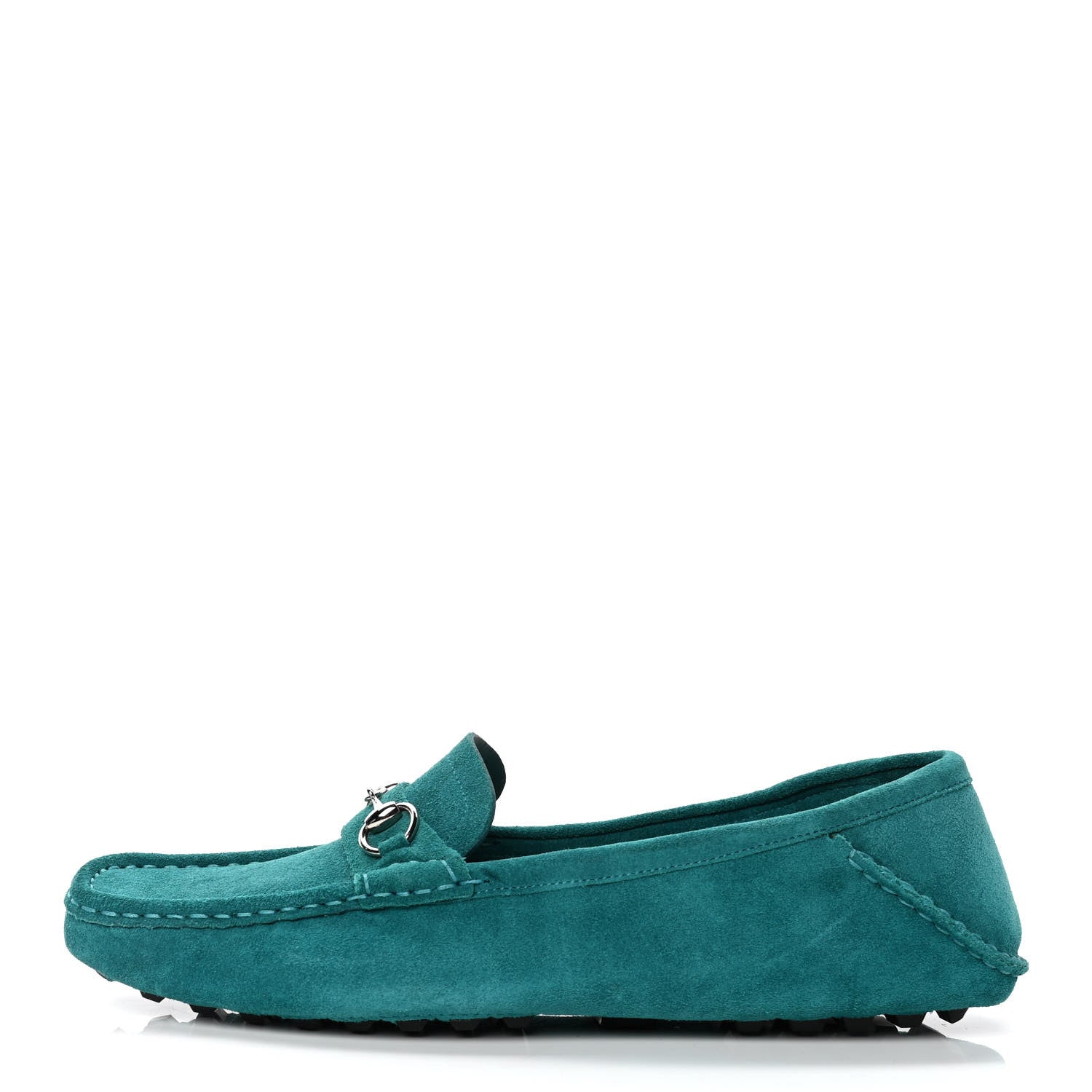 Gucci Suede Mens Horsebit Driver Loafer 10 Turquoise 1 of 4