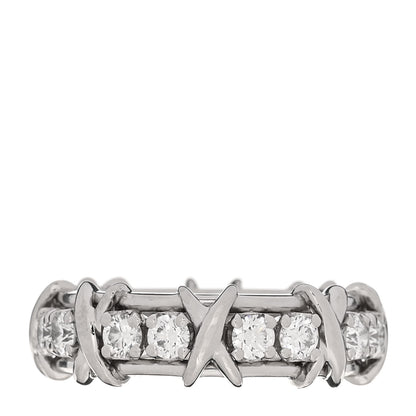 Tiffany Platinum Diamond Schlumberger Sixteen Stone Ring 52 6 1 of 5