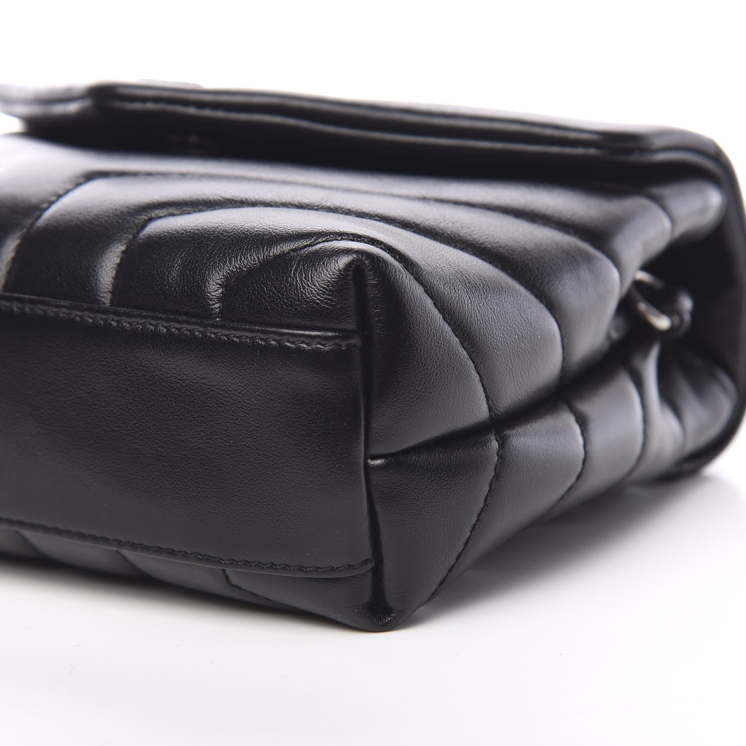 Saint Laurent Calfskin Y Quilted Monogram Toy Loulou Crossbody Bag Black 5 of 8