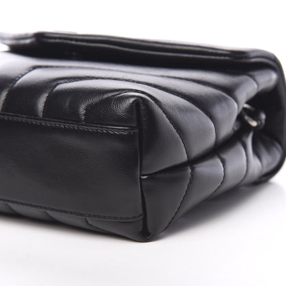 Saint Laurent Calfskin Y Quilted Monogram Toy Loulou Crossbody Bag Black 5 of 8
