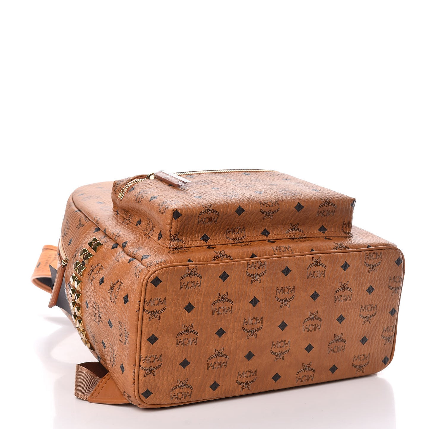 Visetos Medium Side Studs Stark Backpack Cognac