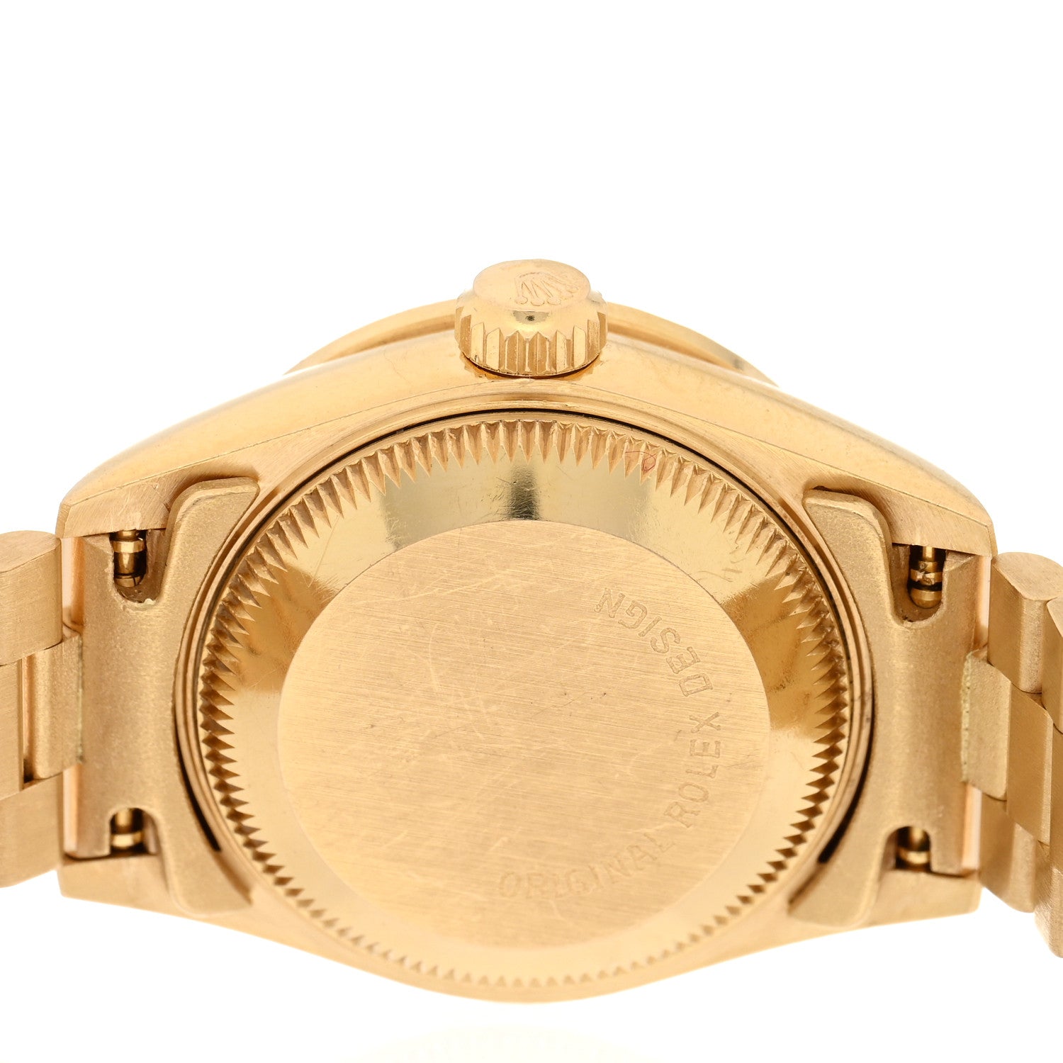 Rolex 18K Yellow Gold Diamond Bezel Emerald 26mm Datejust President Watch Champagne 69078 4 of 5