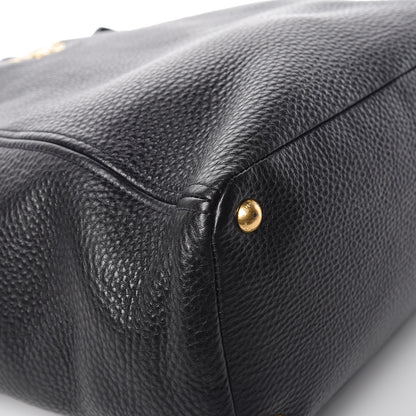 Prada Vitello Daino Shoulder Bag Black 9 of 17