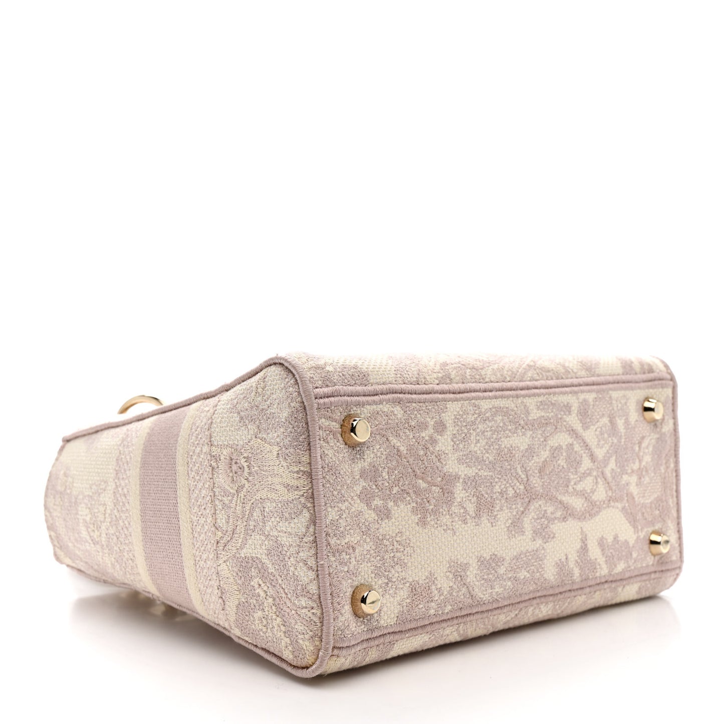 Canvas Toile De Jouy Reverse Embroidered Medium Lady D-Lite Rose