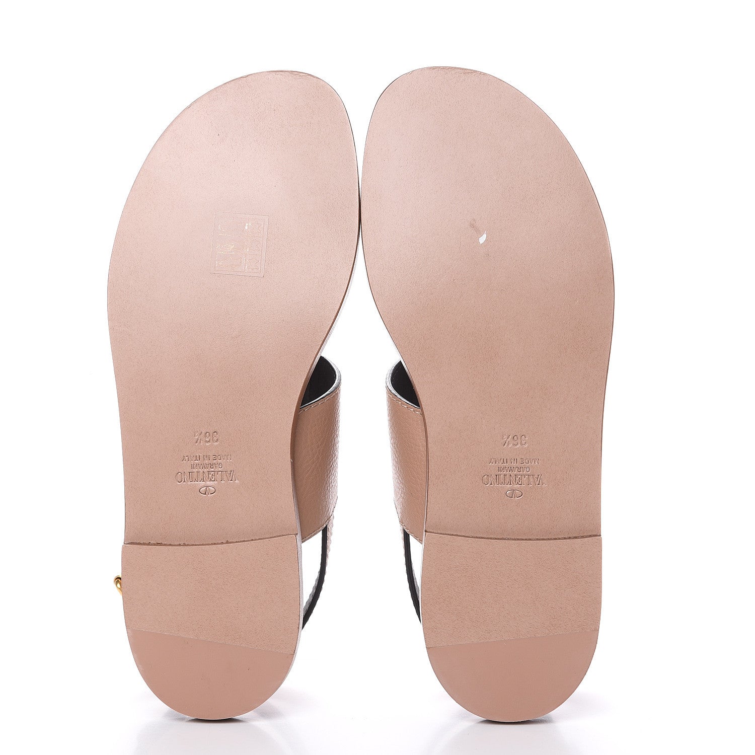 Valentino Garavani Grainy Cowhide Vlogo Slingback Flat Thong Sandals 36.5 Rose Cannelle 8 of 9