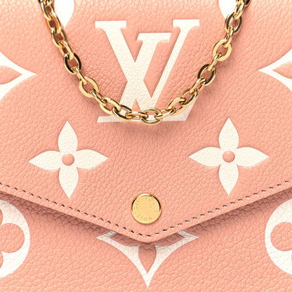 Louis Vuitton Empreinte Monogram Giant Felicie Pochette Chain Wallet Rose Trianon Creme 10 of 12