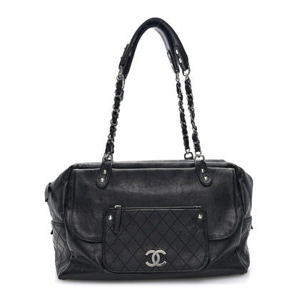 Chanel Glazed Caviar Pocket In The City Tote Brown 1 of 10