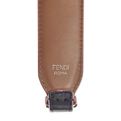 Fendi Vitello Dolce Plexiglass Bi-Color Studded Strap You Black Brownie Multicolor 3 of 3