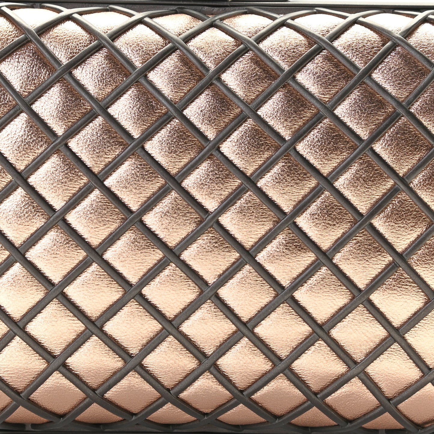Metallic Cage Knot Clutch Gold