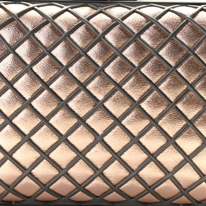Bottega Veneta Metallic Cage Knot Clutch Gold 7 of 9