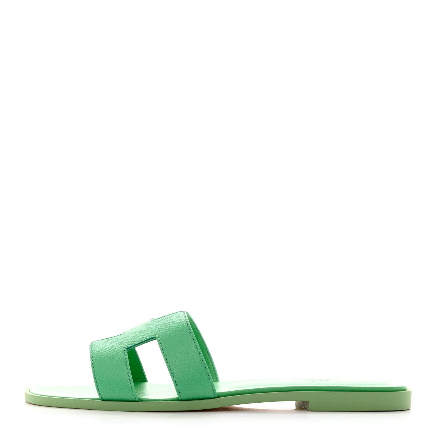 Hermes Epsom Oran Sandals 40 Vert Pomme 1 of 9